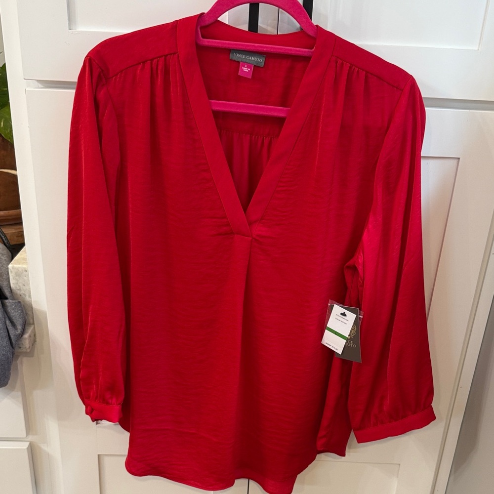 Vince Camuto Scarlet V-Neck Blouse